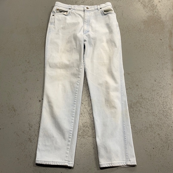 Vintage Lee Mom High-Rise Light Wash Denim Blue Jeans - Picture 2 of 10